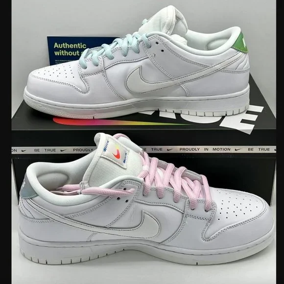 Nike SB Dunk Low Pro Be True Pride Size 12 DR4876-100 NEW WITH BOX IN HAND